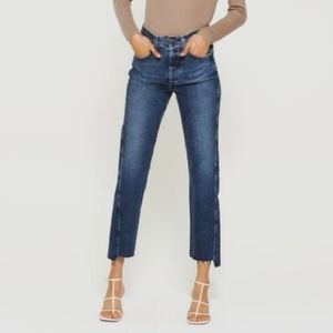 AG Alexxis High-Rise Twisted Ankle Straight Jeans